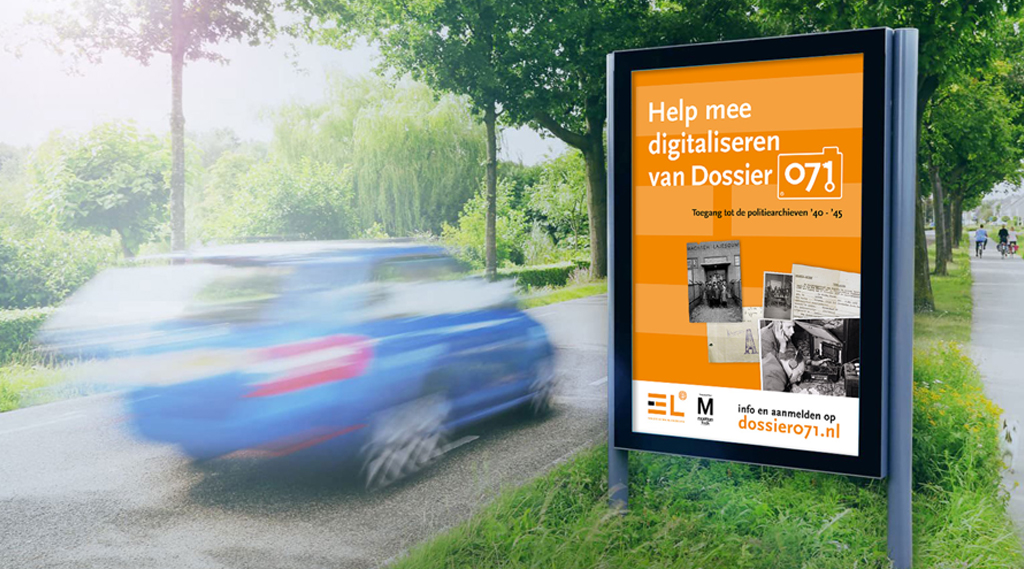 Branding logo huisstijl creatieve campagne beurs website social - design Dossier071 voor Erfgoed Leiden door merkversterkend reclamebureau Activates uit Sassenheim Teylingen Bollenstreek