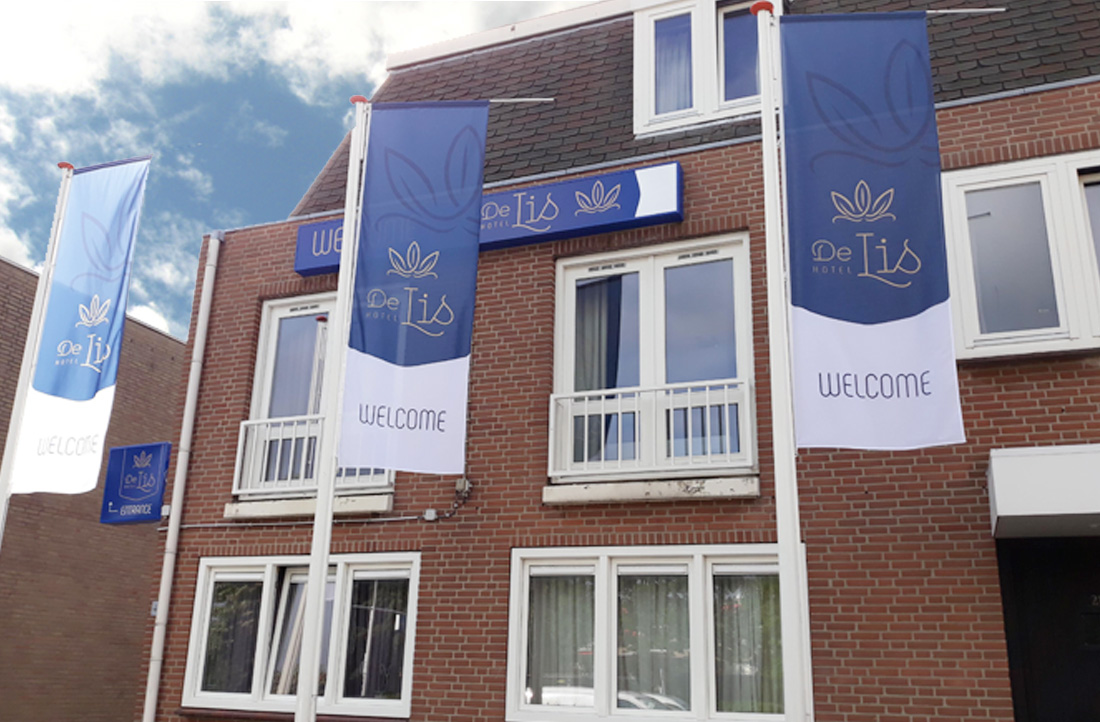 Logo en branding design voor Hotel de Lis door reclamebureau Activates uit Sassenheim Teylingen Bollenstreek Lisse