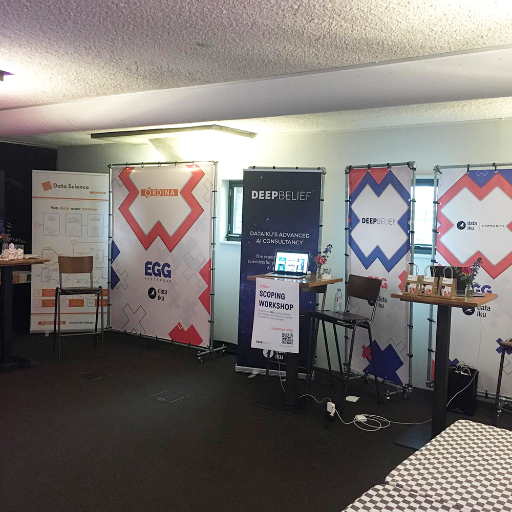 Branding event beursstand beurzen huisstijl creatieve campagne grafisch design website social - Dataiku EGG Amsterdam 2019 door merkversterkend reclamebureau Activates uit Sassenheim Teylingen Bollenstreek