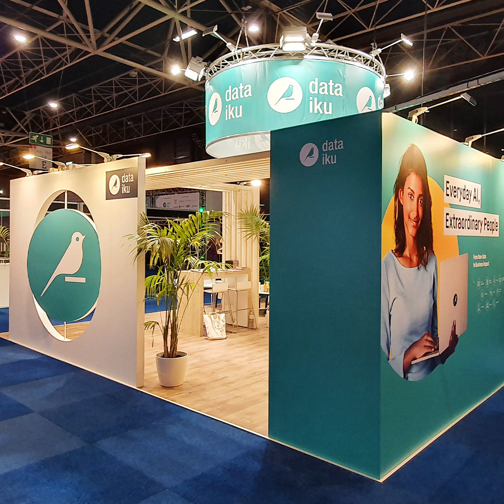 Branding event beursstand beurzen huisstijl creatieve campagne grafisch design website social - Dataiku door merkversterkend reclamebureau Activates uit Sassenheim Teylingen Bollenstreek