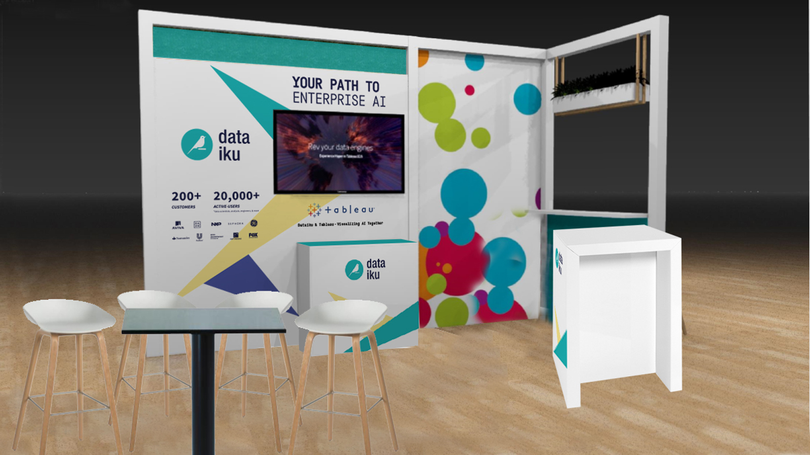 Branding event beursstand beurzen huisstijl creatieve campagne grafisch design website social - Dataiku door merkversterkend reclamebureau Activates uit Sassenheim Teylingen Bollenstreek