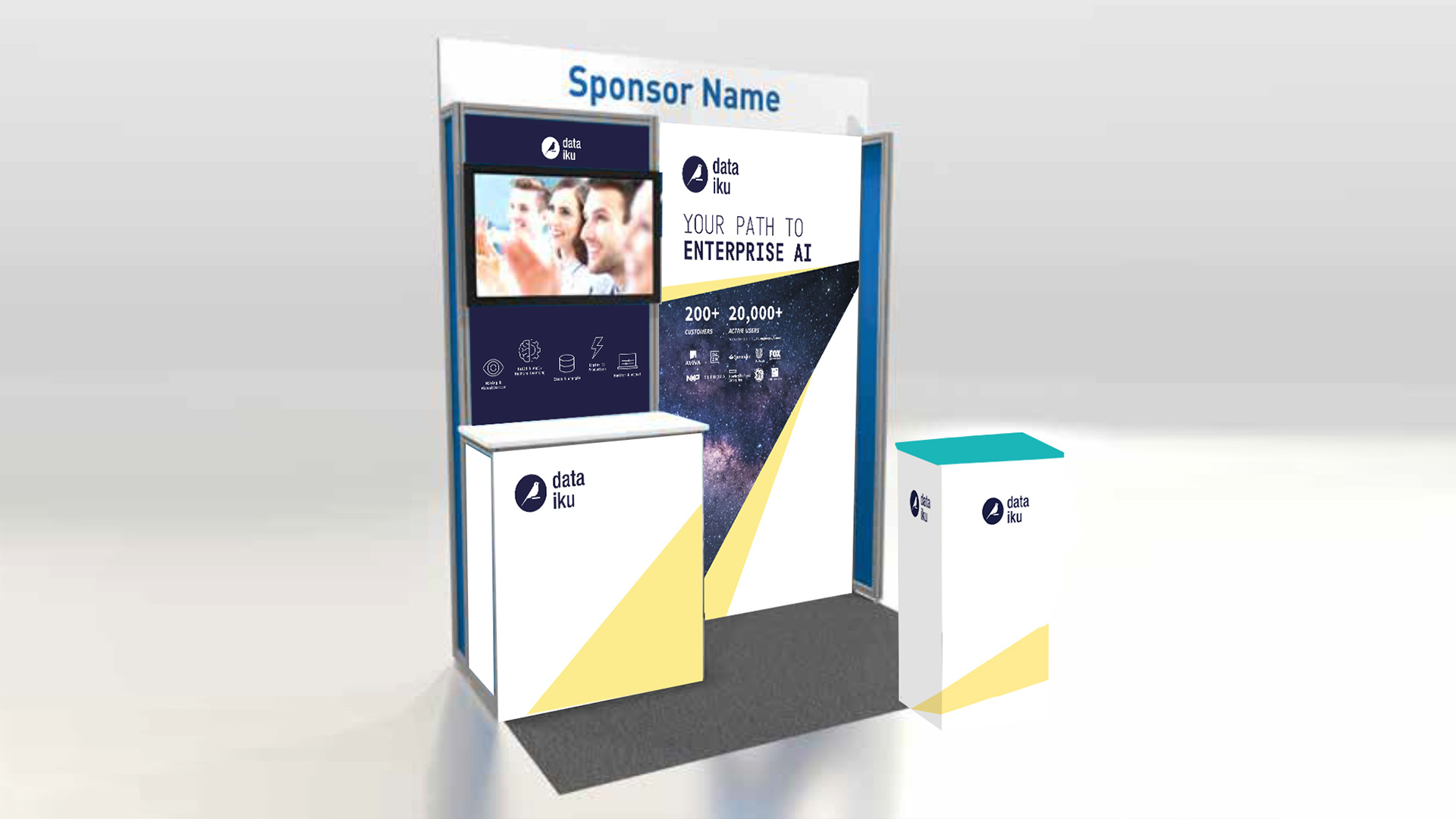 Branding event beursstand beurzen huisstijl creatieve campagne grafisch design website social - Dataiku door merkversterkend reclamebureau Activates uit Sassenheim Teylingen Bollenstreek