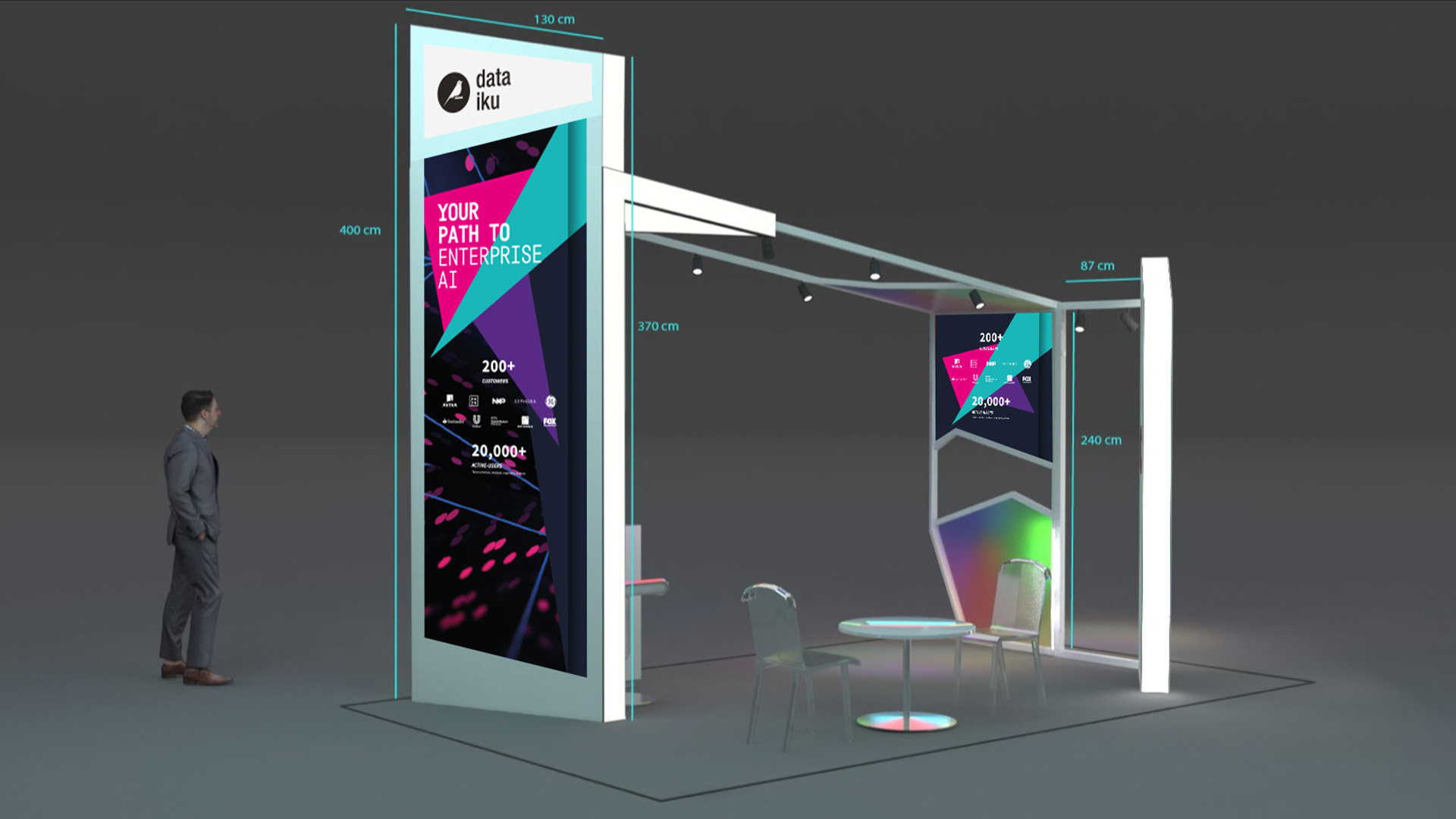 Branding event beursstand beurzen huisstijl creatieve campagne grafisch design website social - Dataiku door merkversterkend reclamebureau Activates uit Sassenheim Teylingen Bollenstreek