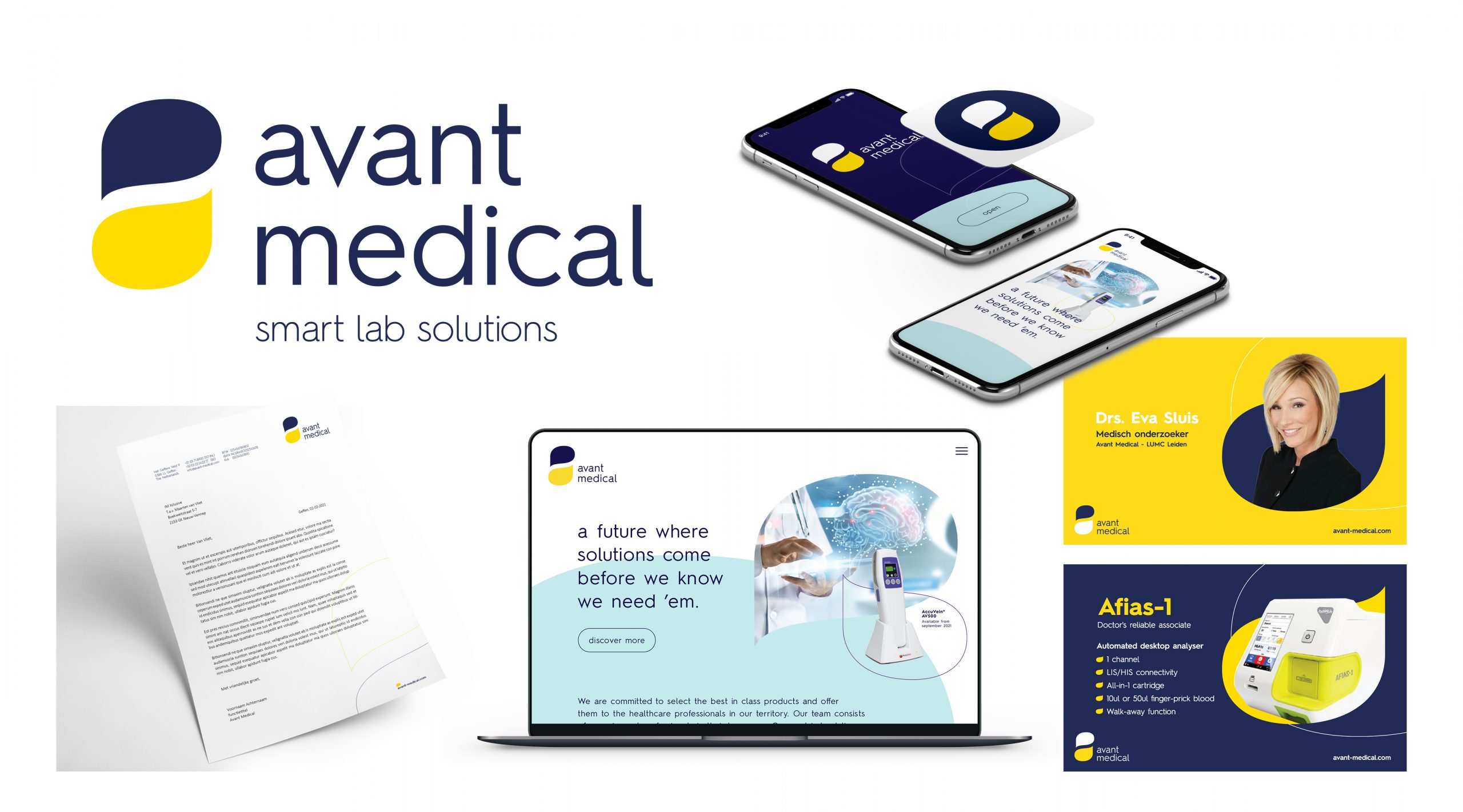 Stijl branding en grafisch ontwerp posters website voor Avant Medical creatieve campagne grafisch design social door merkversterkend reclamebureau Activates uit Sassenheim Teylingen Bollenstreek