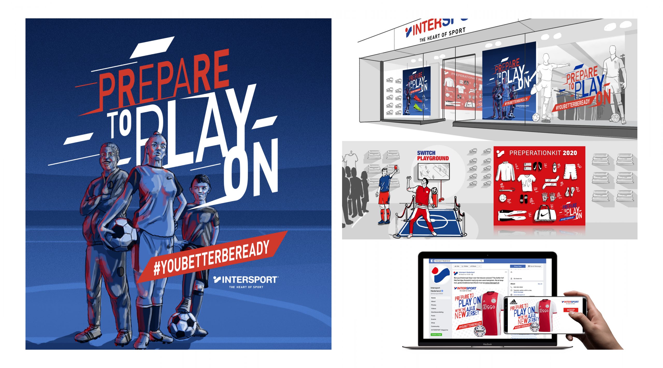 Merkactivatie voor Intersport You better be ready creatieve campagne grafisch design social door merkversterkend reclamebureau Activates uit Sassenheim Teylingen Bollenstreek