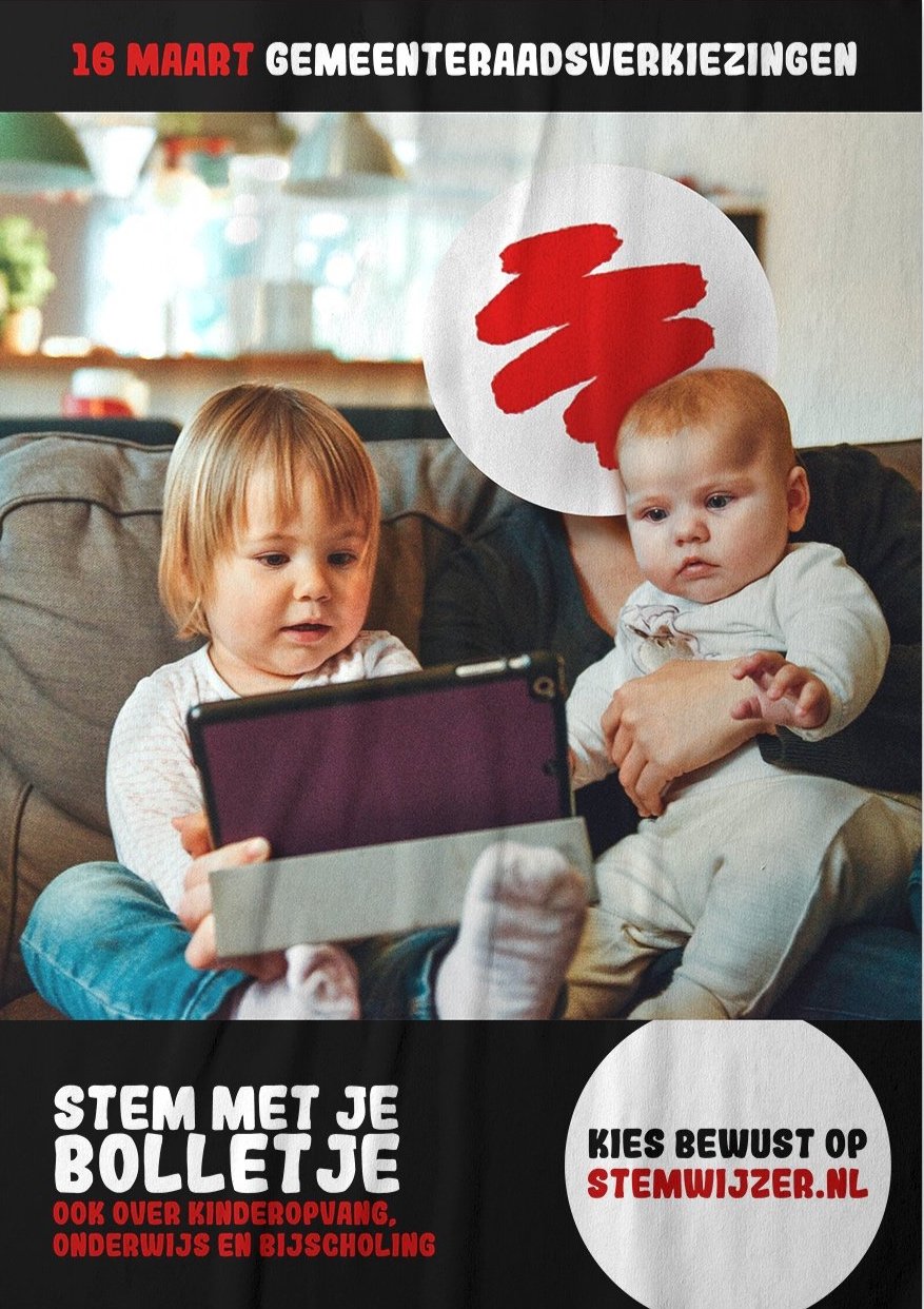 Concept branding logo huisstijl creatieve campagne grafisch design website - Stemmetjebolletje Stemwijzer door merkversterkend reclamebureau Activates uit Sassenheim Teylingen Bollenstreek