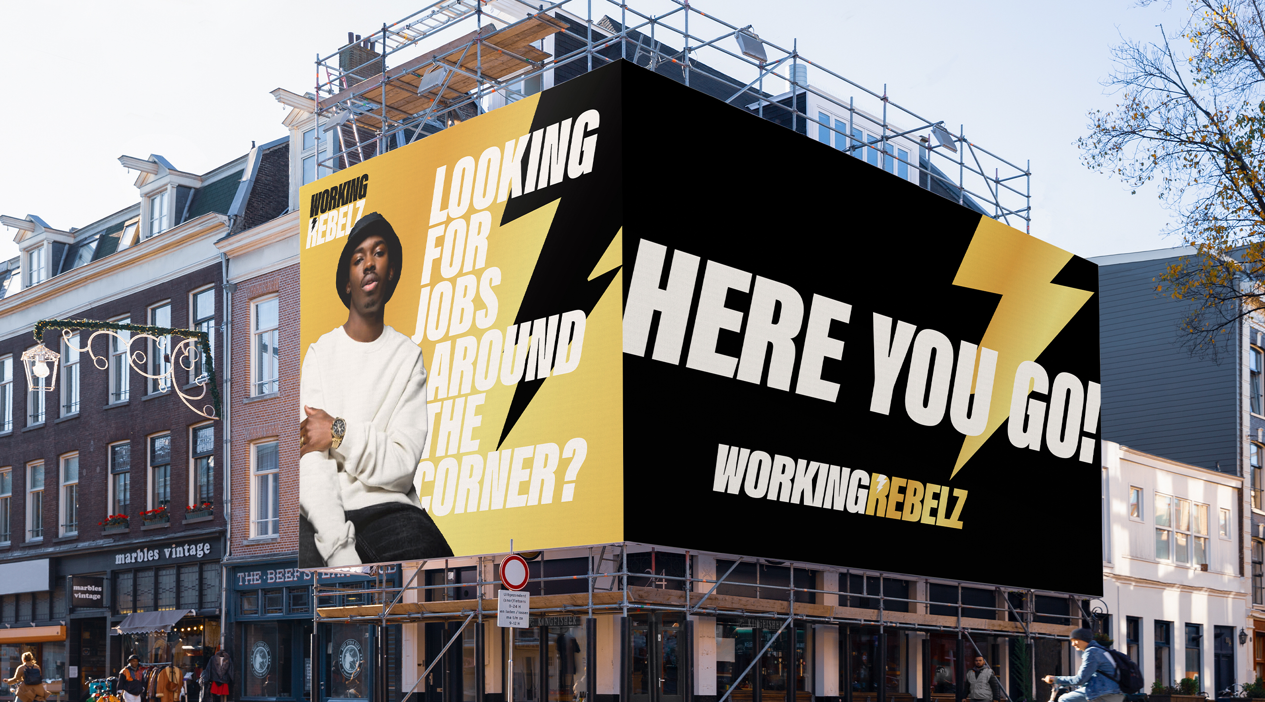 Branding logo huisstijl creatieve campagne grafisch design website social - Working Rebelz uit Hilversum door merkversterkend reclamebureau Activates uit Sassenheim Teylingen Bollenstreek