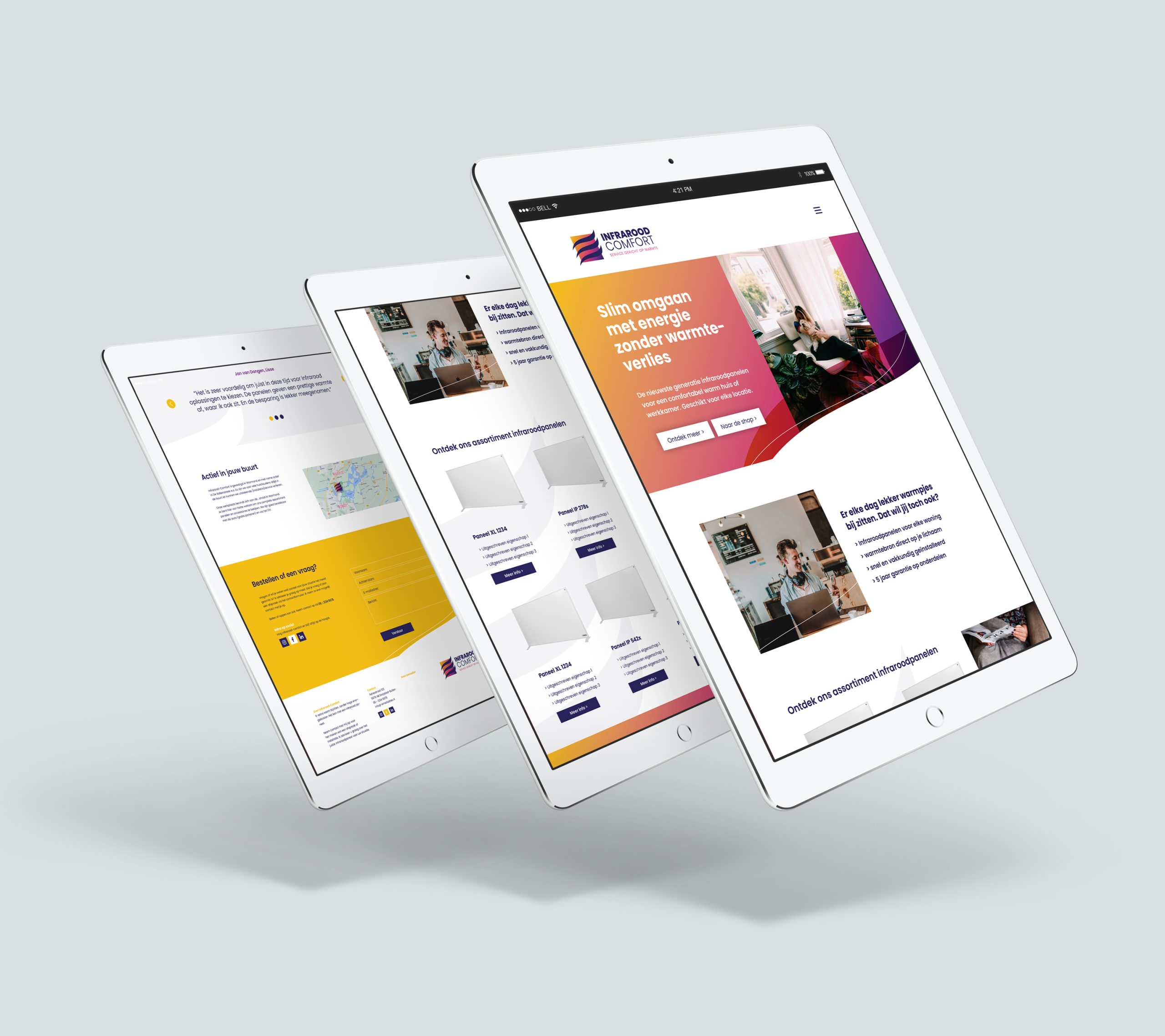 Branding logo huisstijl creatieve campagne grafisch design website social - Infrarood Comfort uit Sassenheim door merkversterkend reclamebureau Activates uit Sassenheim Teylingen Bollenstreek