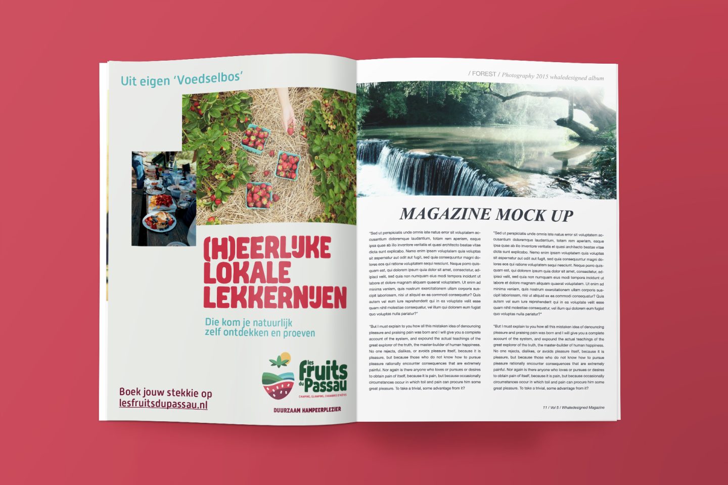 Branding logo huisstijl creatieve campagne beurs website social - design Les Fruits du Passau camping door merkversterkend reclamebureau Activates uit Sassenheim Teylingen Bollenstreek