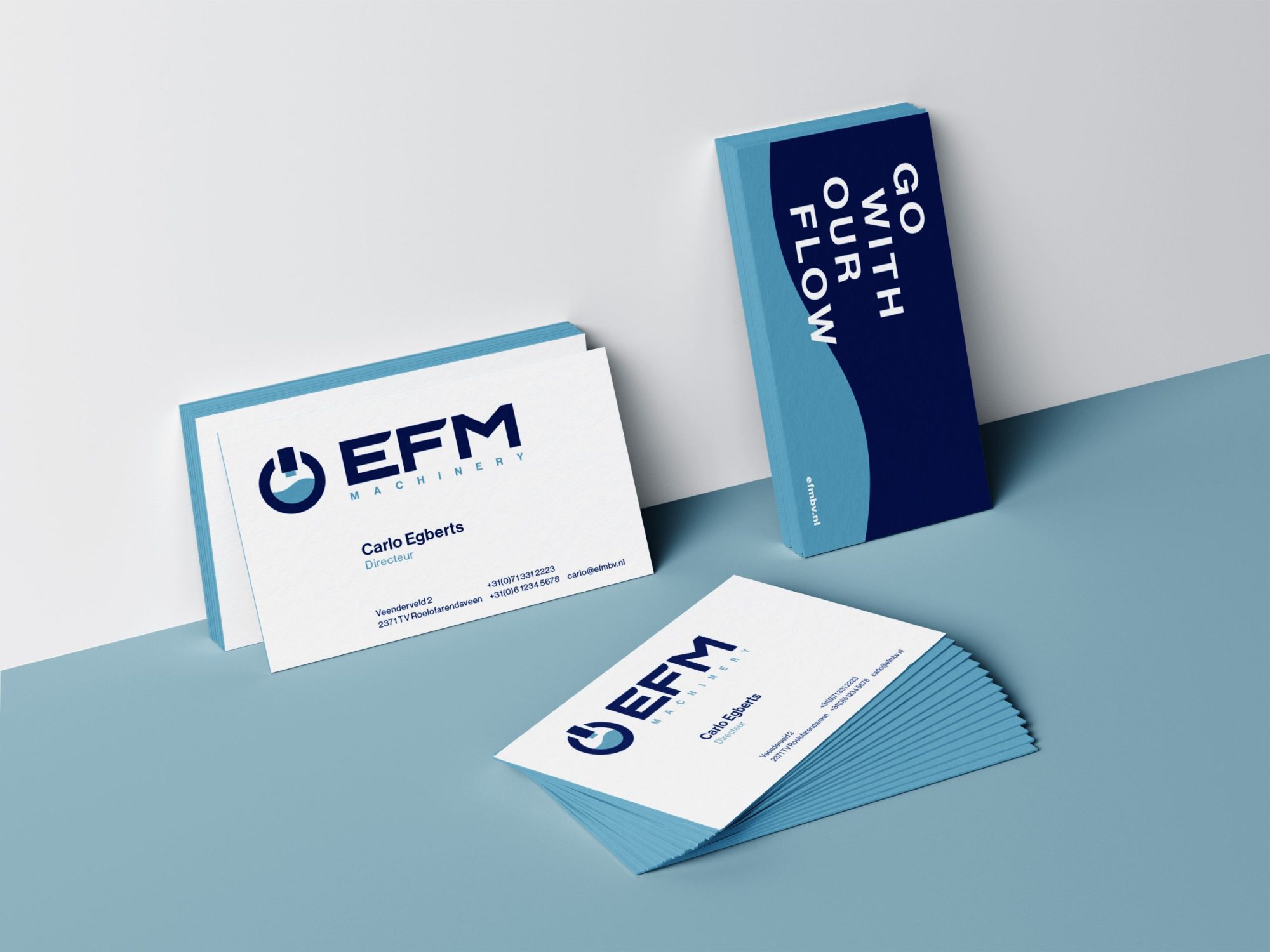 Branding logo huisstijl event beursstand website - design EFM machinery machines door merkversterkend reclamebureau Activates uit Sassenheim Teylingen Bollenstreek