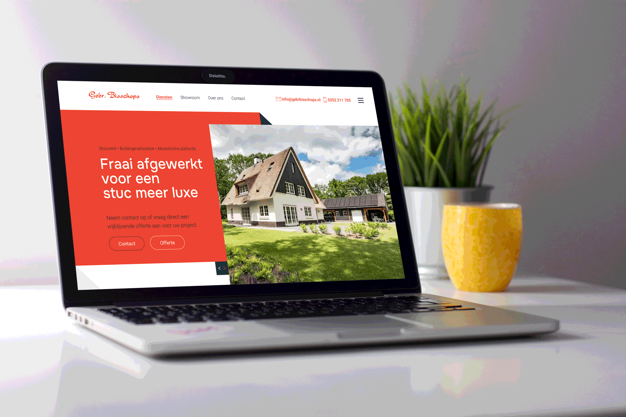 Online website voor stukadoorsbedrijf Gebroeders Bisschops uit Sassenheim - online rebranding en website design - door merkversterkend reclamebureau Activates uit Sassenheim Teylingen Bollenstreek samen met BOOST Your Business