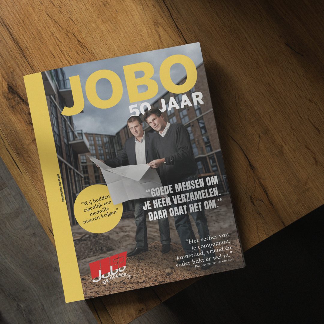 Jubileum 50 jaar Magazine Jobo de Bouwers uit Leiden door merkversterkend reclamebureau Activates uit Sassenheim Teylingen Bollenstreek