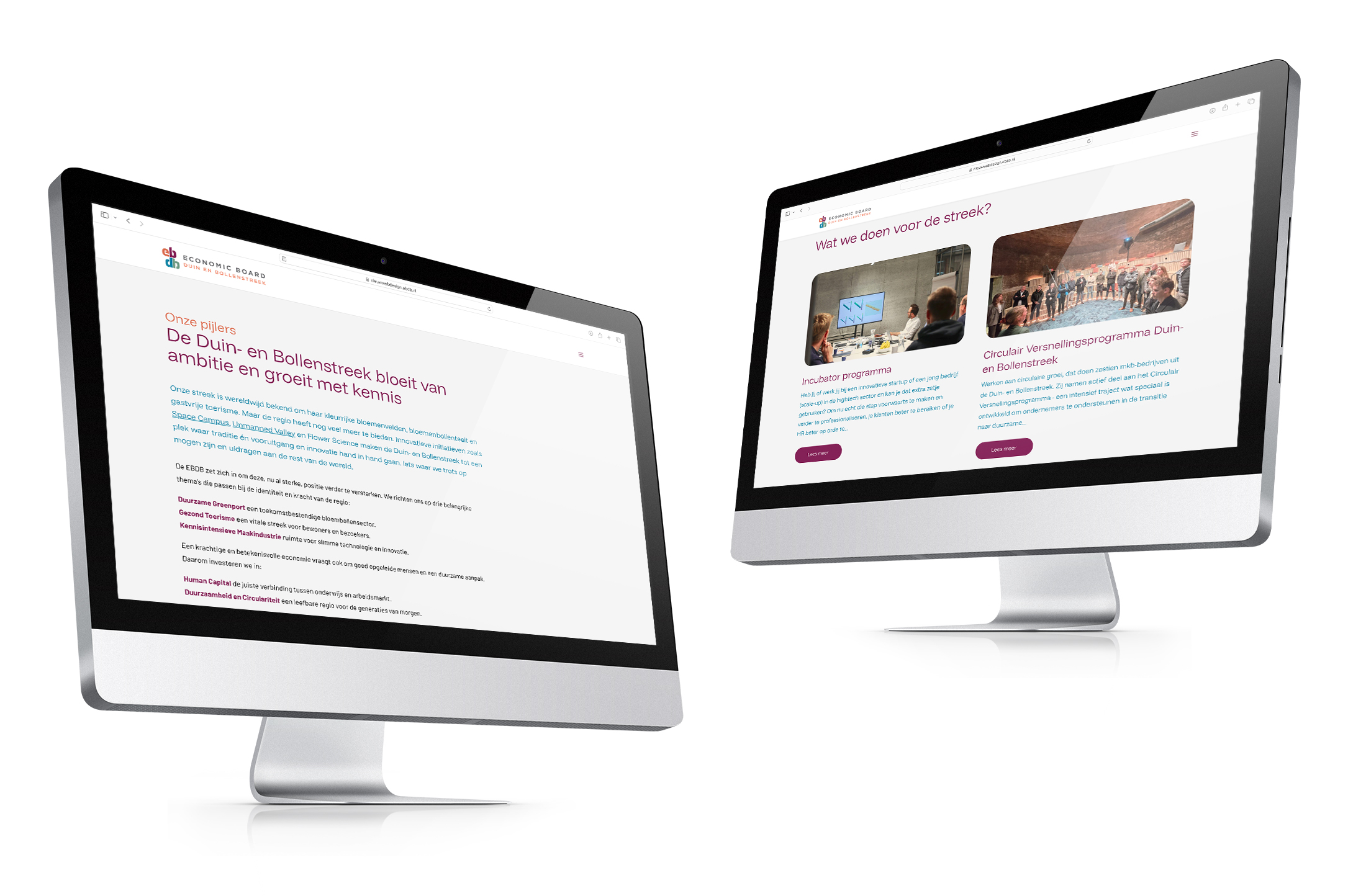 Online website EBDB concept - online rebranding en website design - door merkversterkend reclamebureau Activates uit Sassenheim Teylingen Bollenstreek samen met Mikka websites uit Heemstede
