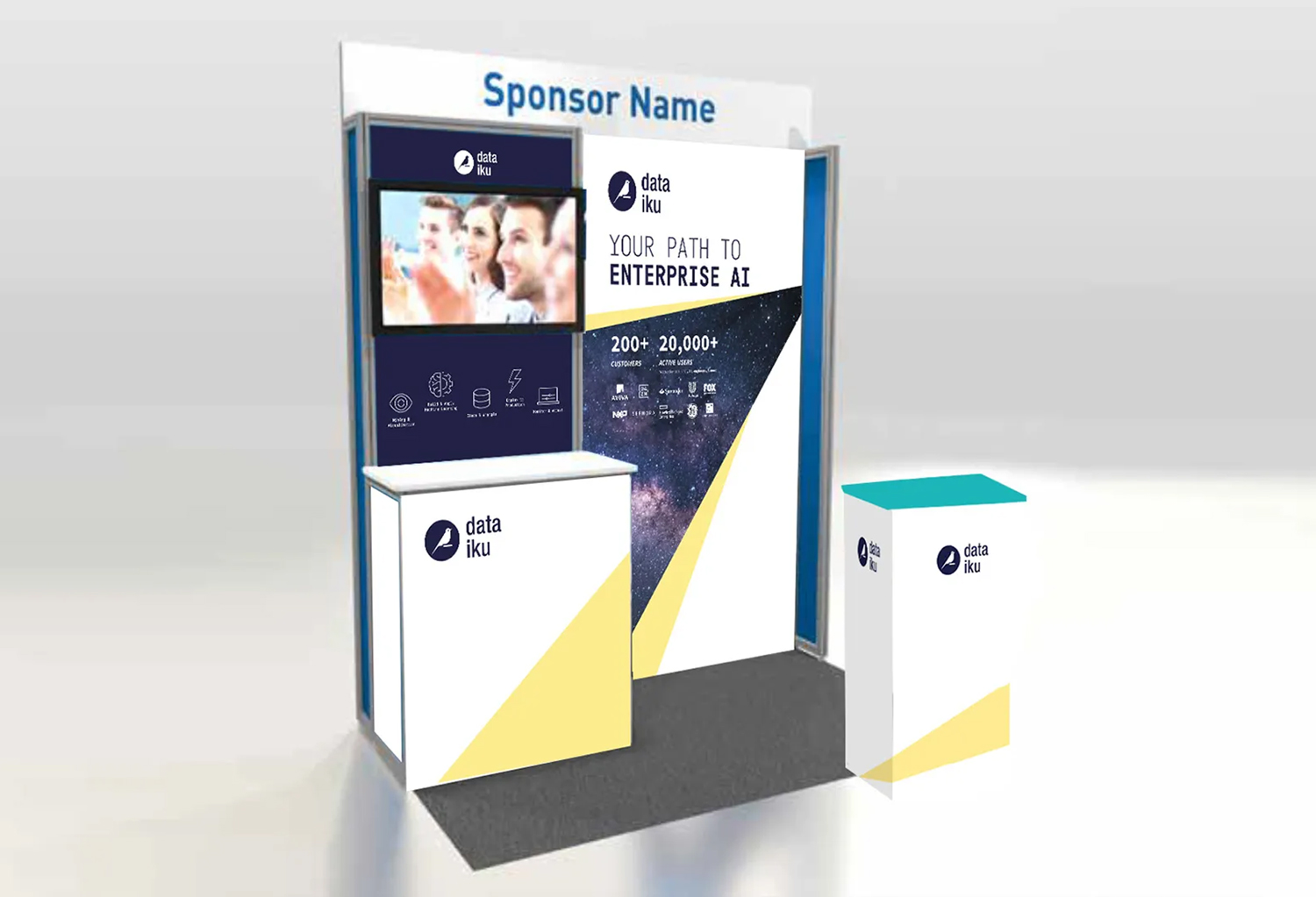 Branding event beursstand beurzen huisstijl creatieve campagne grafisch design website social - Dataiku door merkversterkend reclamebureau Activates uit Sassenheim Teylingen Bollenstreek